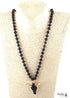 Boho Necklace, RH Amazonite Horn Natural Green Stone